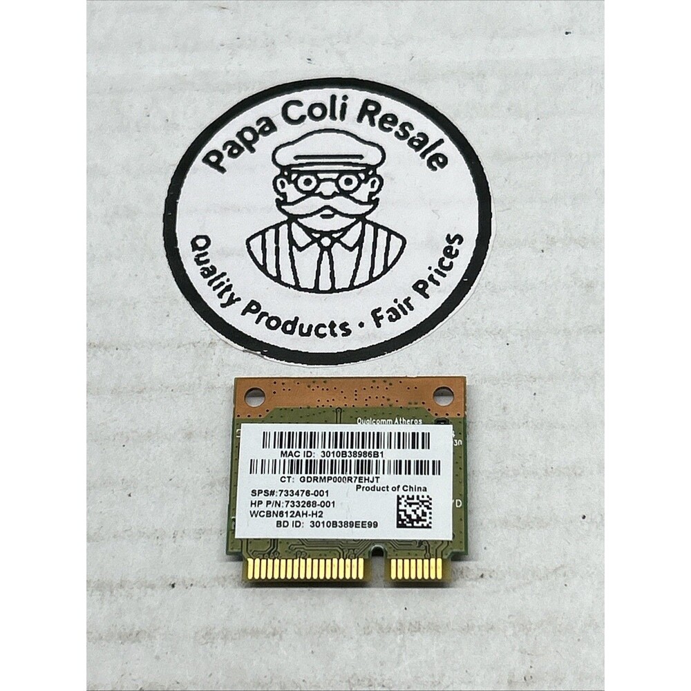 HP Laptop WiFi Card 733268-001 WCBN612AH-H2 802.11n Bluetooth Mini PCIe